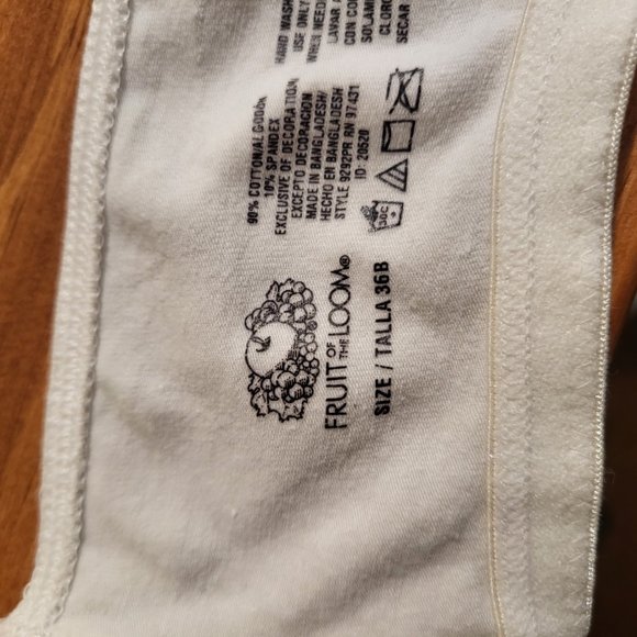 Fruit of the Loom underwire Bras x2 [#9292 Stretch Cotton + Lace] - Picture 3 of 4